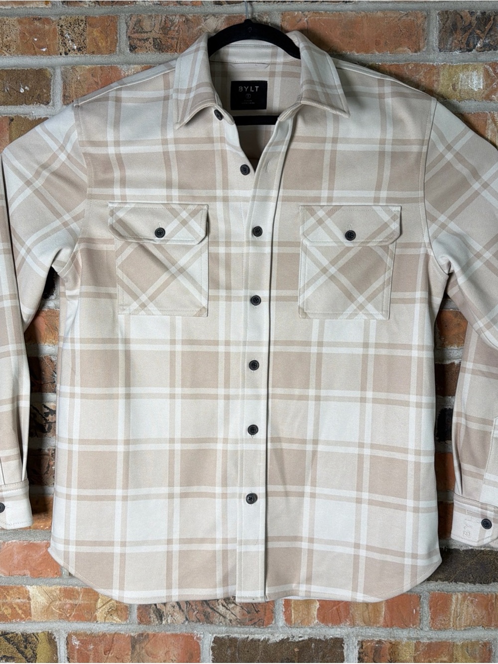 Bylt Overshirt Shacket Medium Men's Button-Up Shirt Dove Vapor
